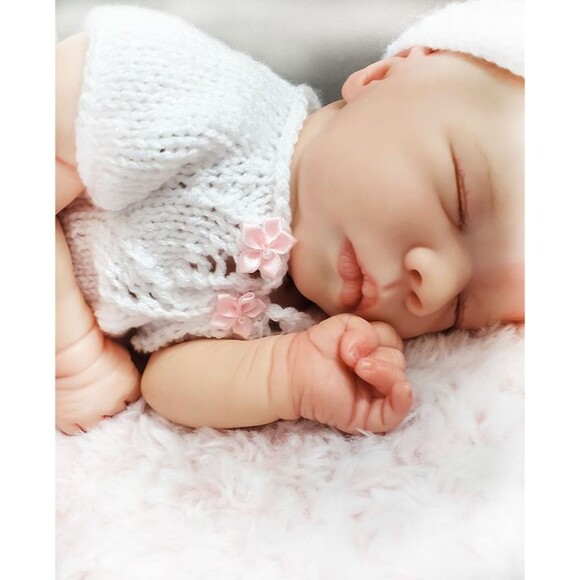 Handmade Baby Pink and White Tutu Dress Set With Headband - Picture 3 of 7
